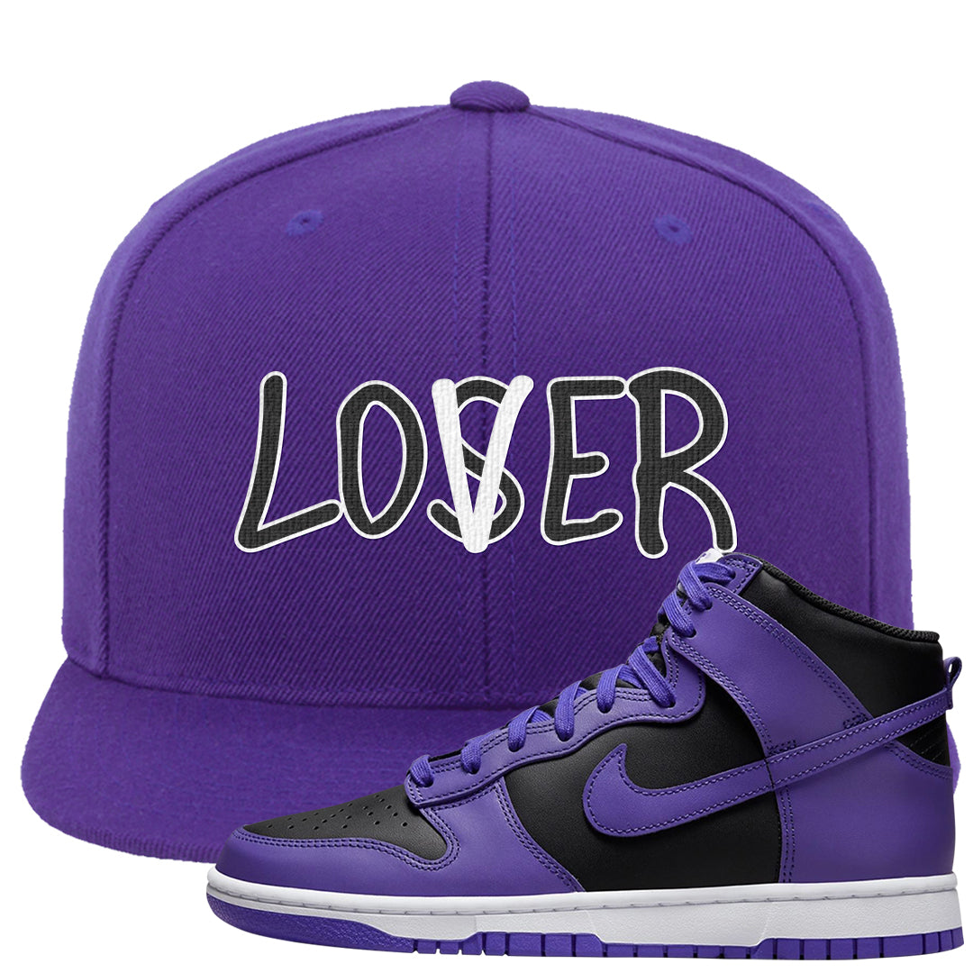 Psychic Purple High Dunks Snapback Hat | Lover, Purple