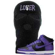 Psychic Purple High Dunks Ski Mask | Lover, Black
