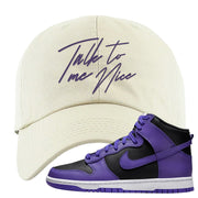 Psychic Purple High Dunks Dad Hat | Talk To Me Nice, White