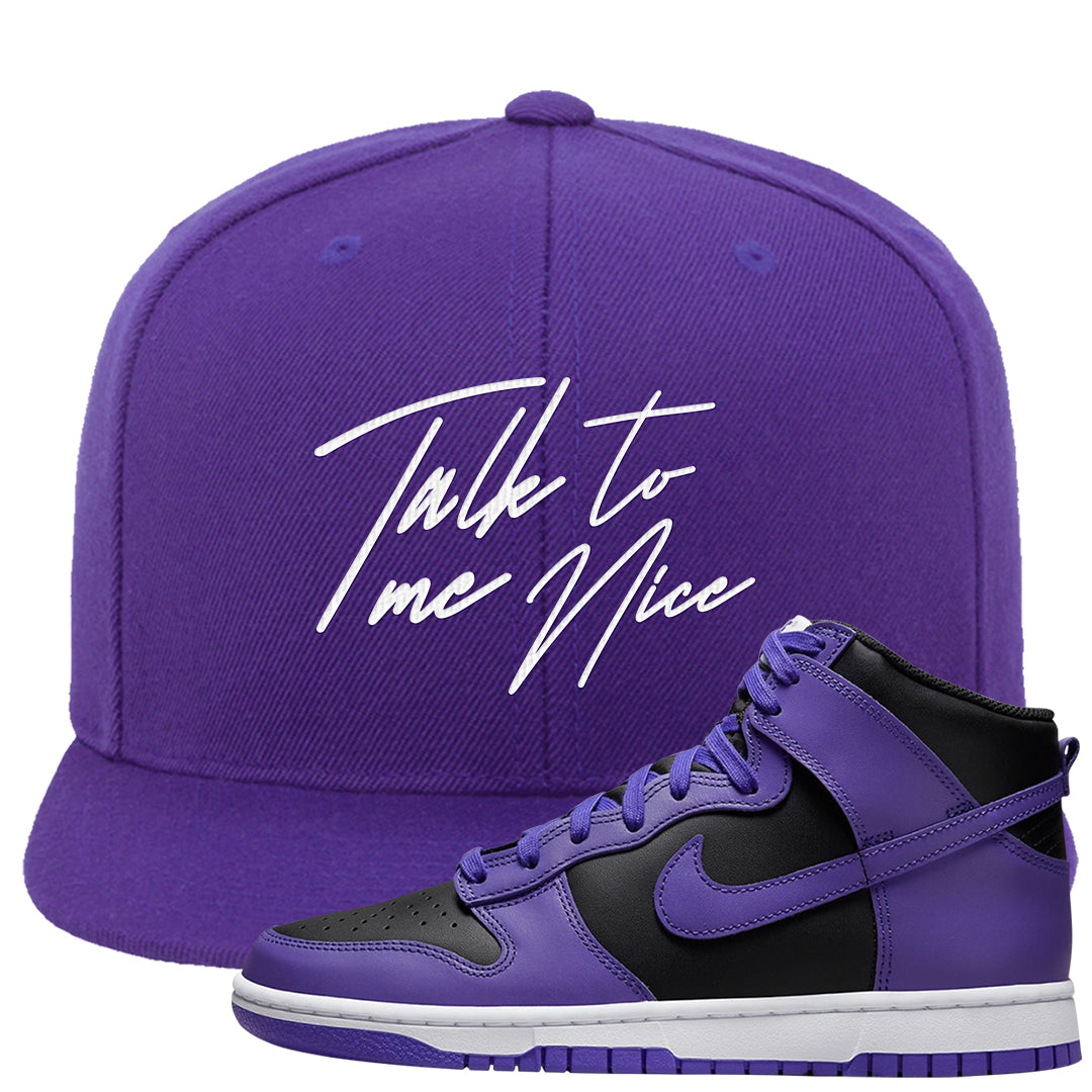Psychic Purple High Dunks Snapback Hat | Talk To Me Nice, Purple