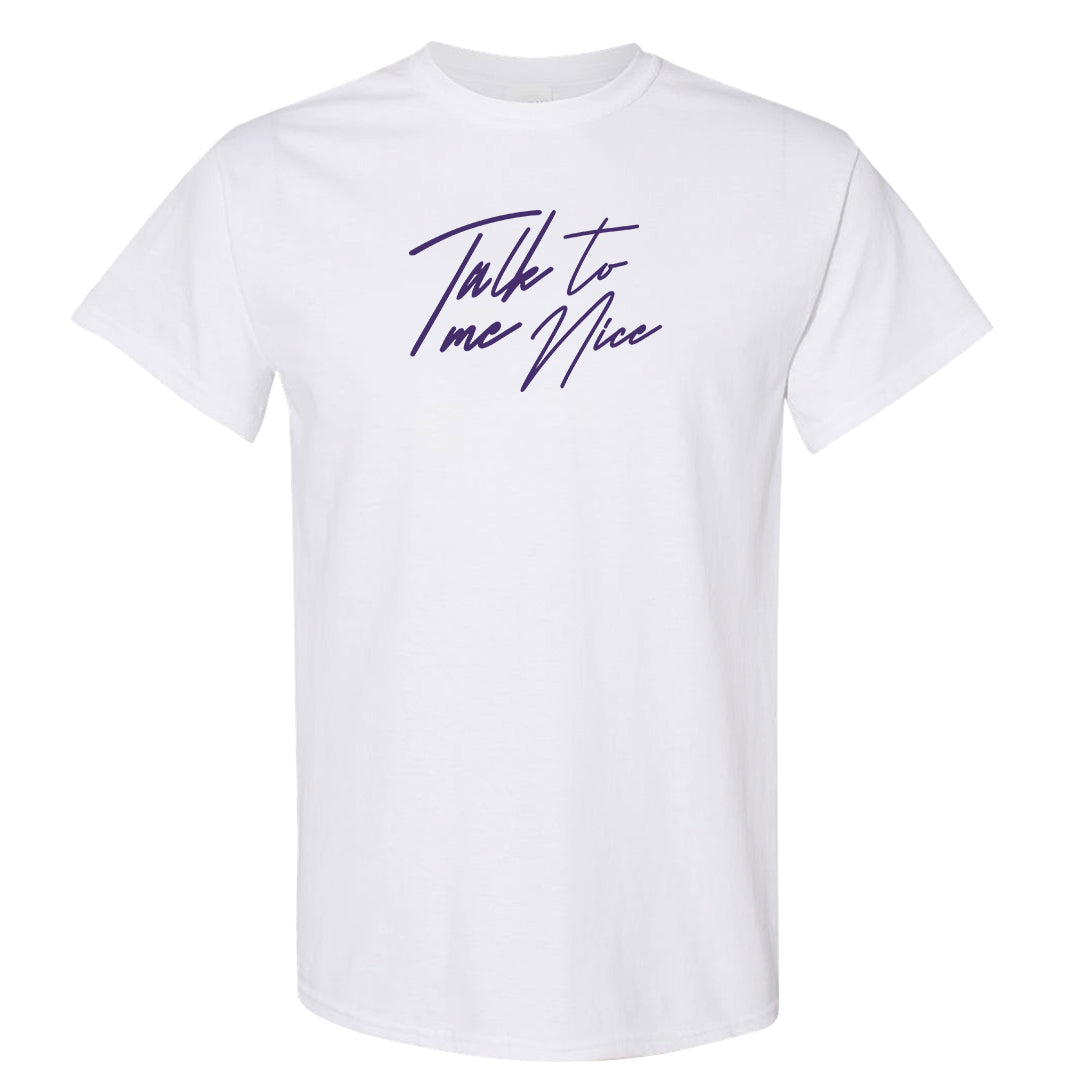 Psychic Purple High Dunks T Shirt | Talk To Me Nice, White