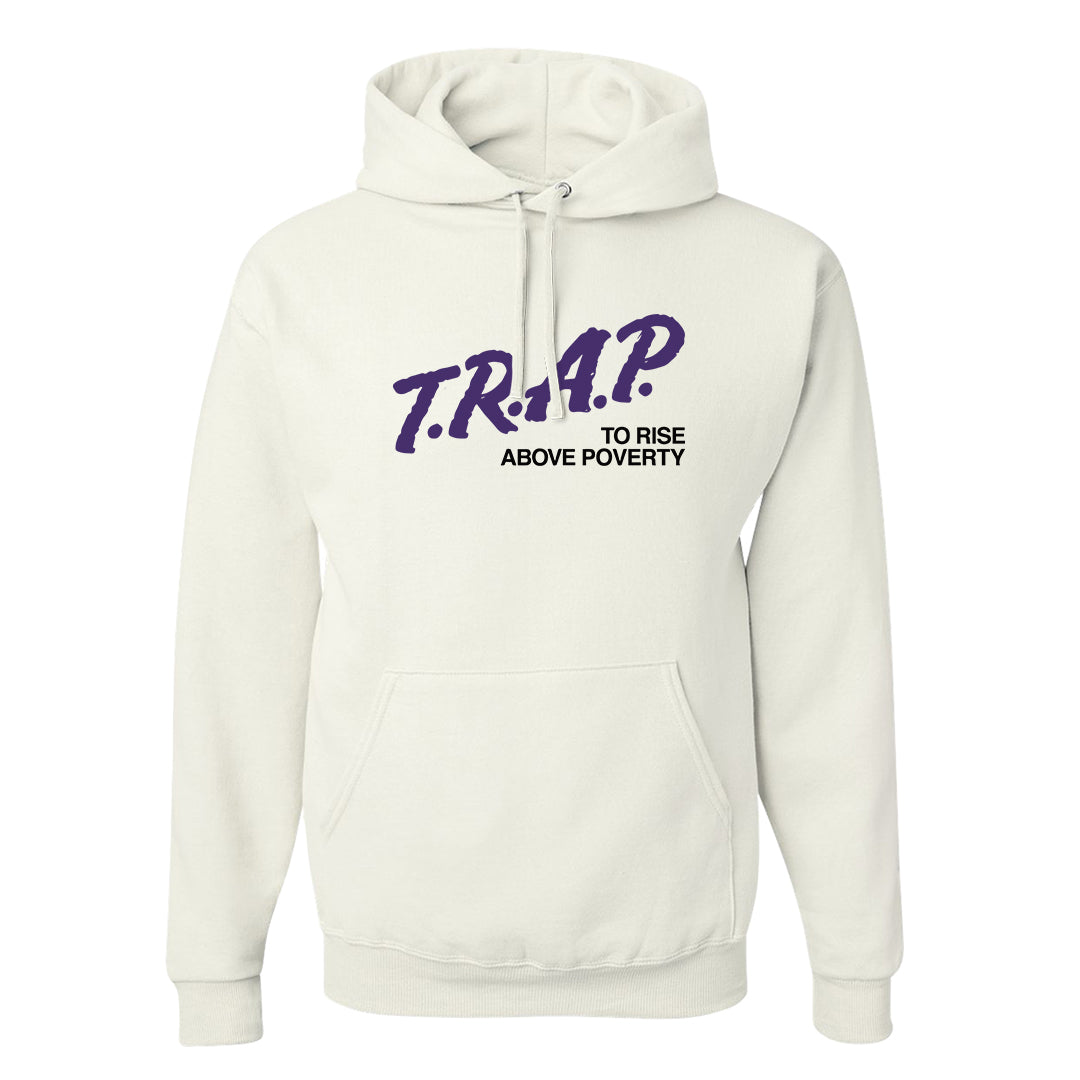 Psychic Purple High Dunks Hoodie | Trap To Rise Above Poverty, White