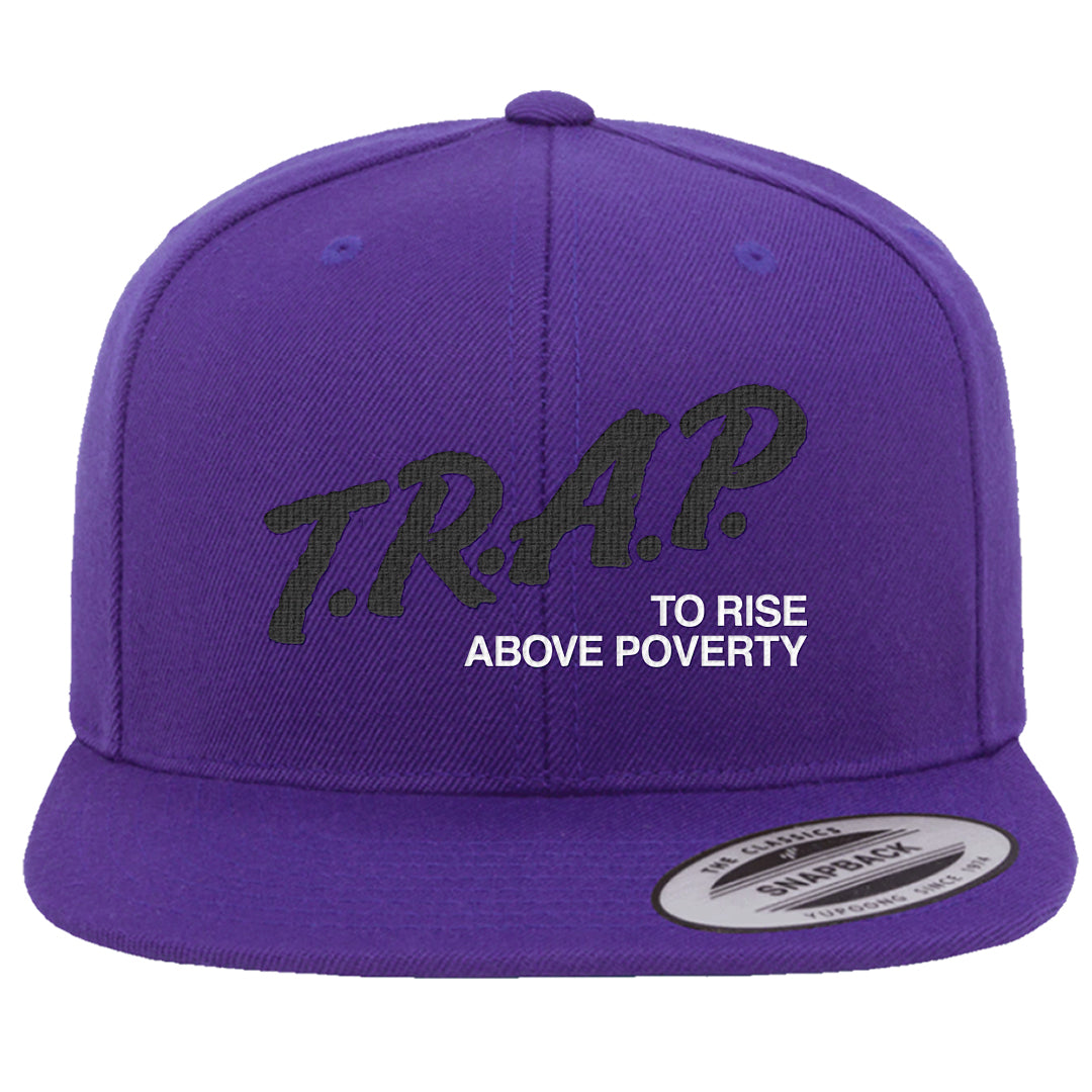 Psychic Purple High Dunks Snapback Hat | Trap To Rise Above Poverty, Purple