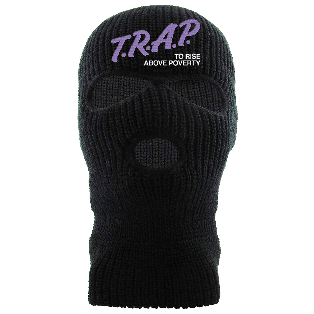 Psychic Purple High Dunks Ski Mask | Trap To Rise Above Poverty, Black