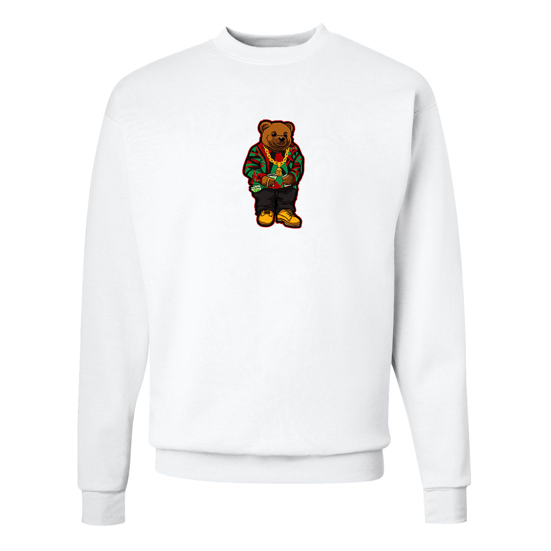 Red Green Plaid Low Dunks Crewneck Sweatshirt | Sweater Bear, White