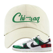 Red Green Plaid Low Dunks Dad Hat | Chiraq, White