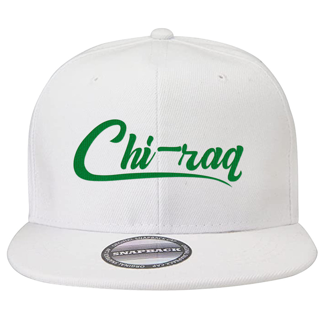 Red Green Plaid Low Dunks Snapback Hat | Chiraq, White
