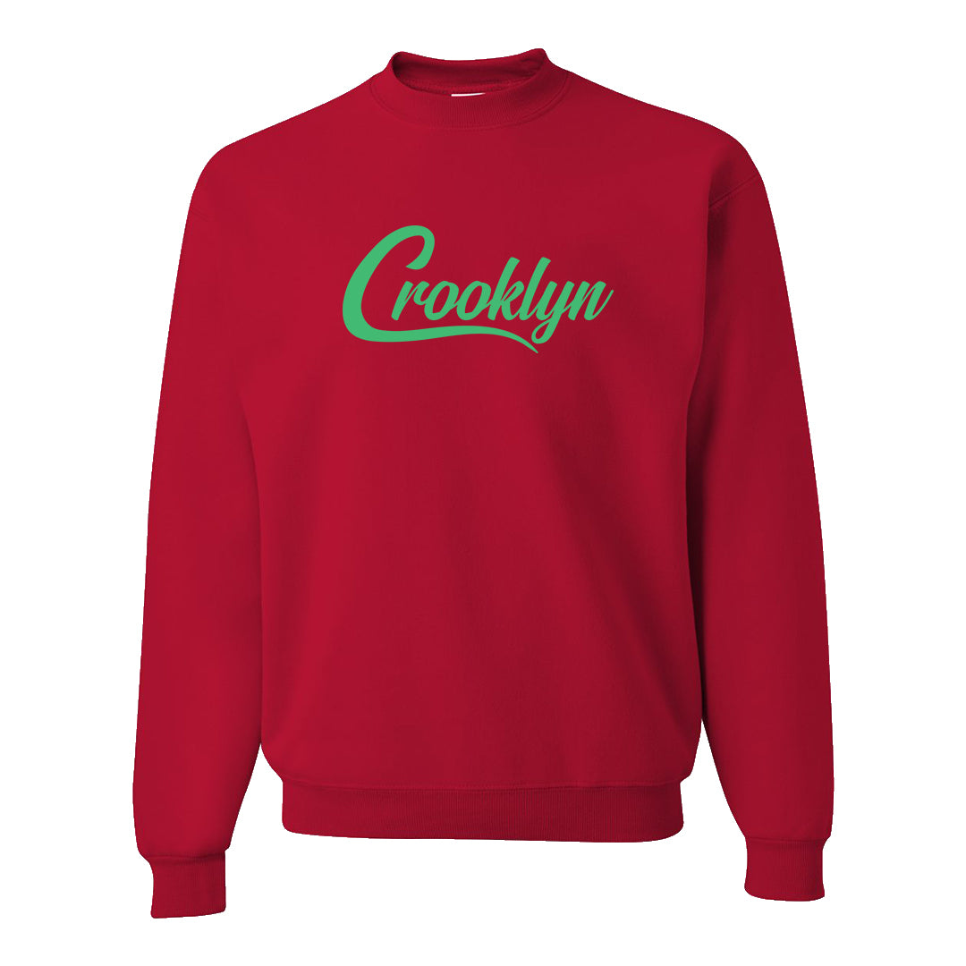 Red Green Plaid Low Dunks Crewneck Sweatshirt | Crooklyn, Red