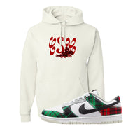 Red Green Plaid Low Dunks Hoodie | Certified Sneakerhead, White