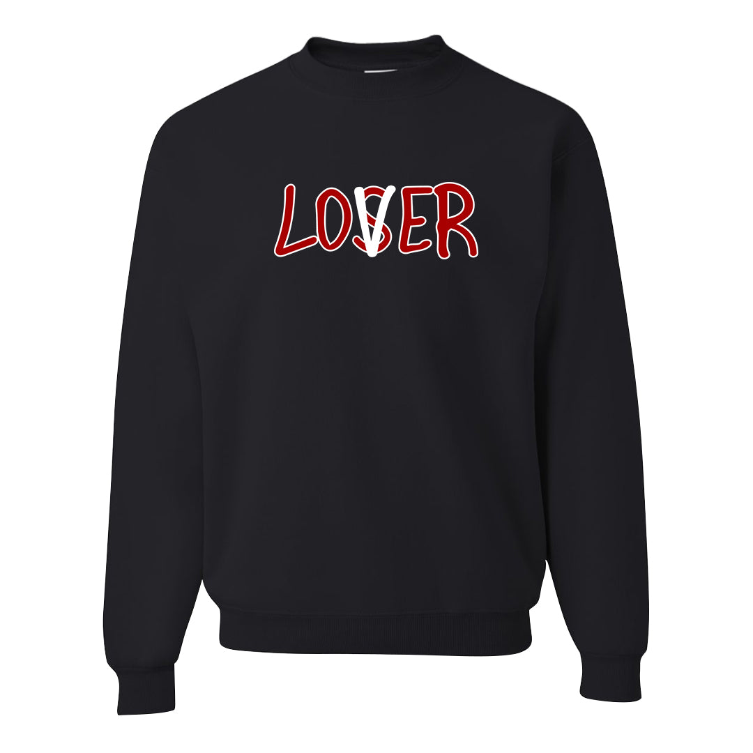 Red Green Plaid Low Dunks Crewneck Sweatshirt | Lover, Black