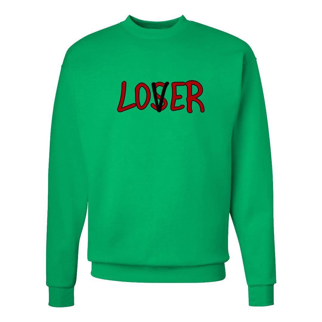 Red Green Plaid Low Dunks Crewneck Sweatshirt | Lover, Kelly Green
