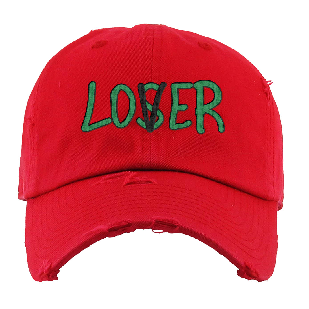 Red Green Plaid Low Dunks Distressed Dad Hat | Lover, Red