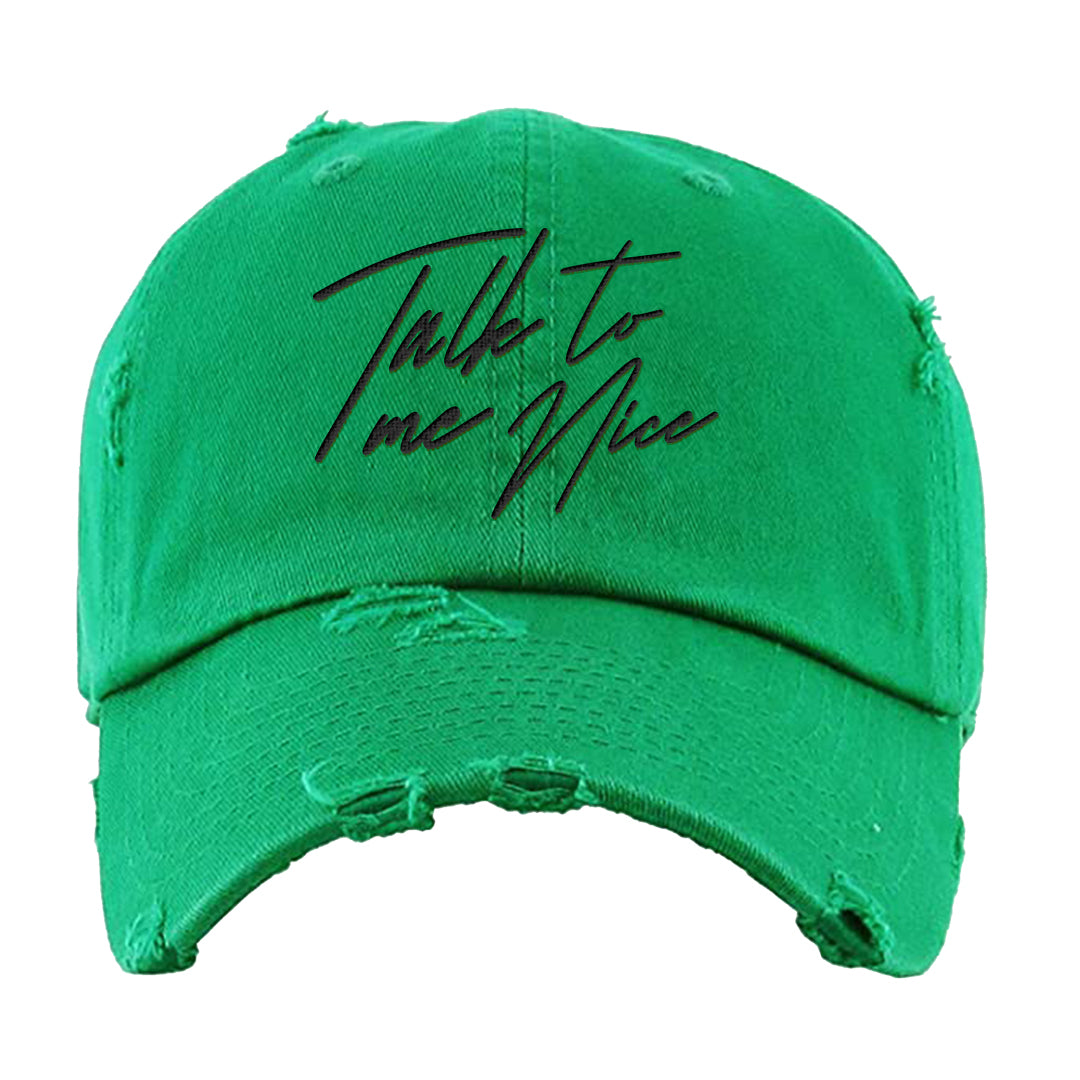 Red Green Plaid Low Dunks Distressed Dad Hat | Talk To Me Nice, Kelly Green