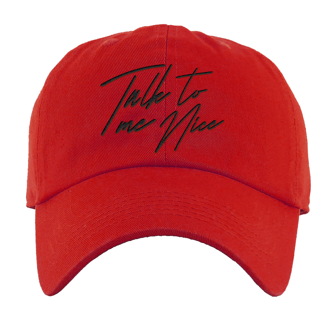 Red Green Plaid Low Dunks Dad Hat | Talk To Me Nice, Red