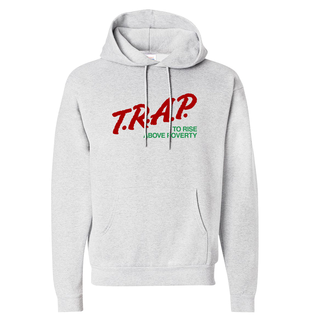 Red Green Plaid Low Dunks Hoodie | Trap To Rise Above Poverty, Ash