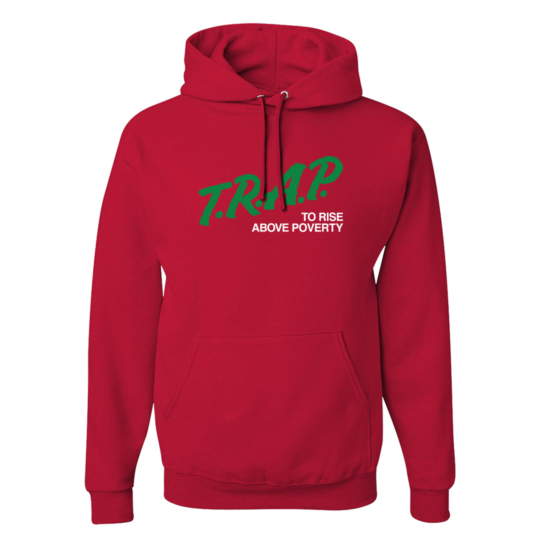 Red Green Plaid Low Dunks Hoodie | Trap To Rise Above Poverty, Red