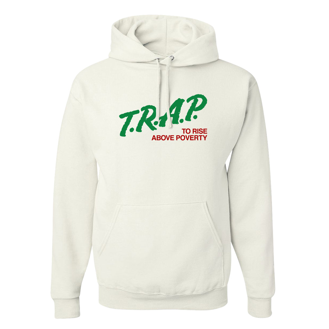 Red Green Plaid Low Dunks Hoodie | Trap To Rise Above Poverty, White
