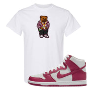 Sweet Beet High Dunks T Shirt | Sweater Bear, White