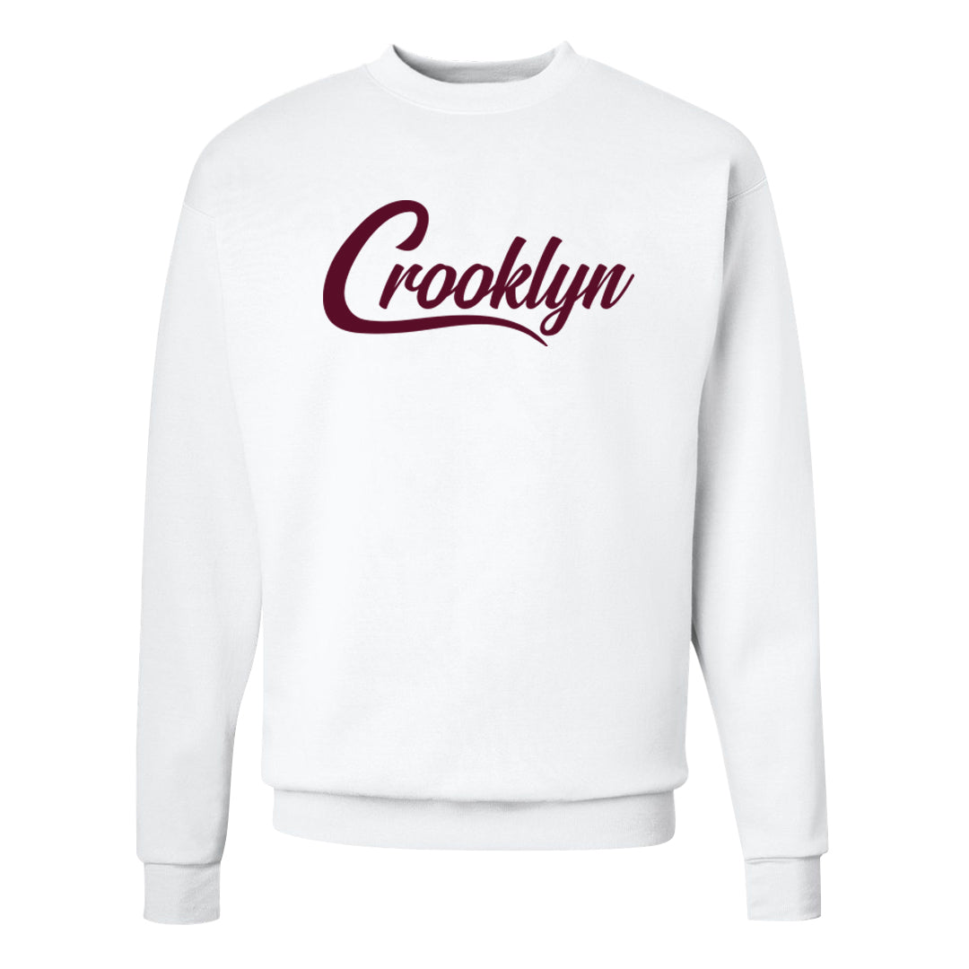 Sweet Beet High Dunks Crewneck Sweatshirt | Crooklyn, White