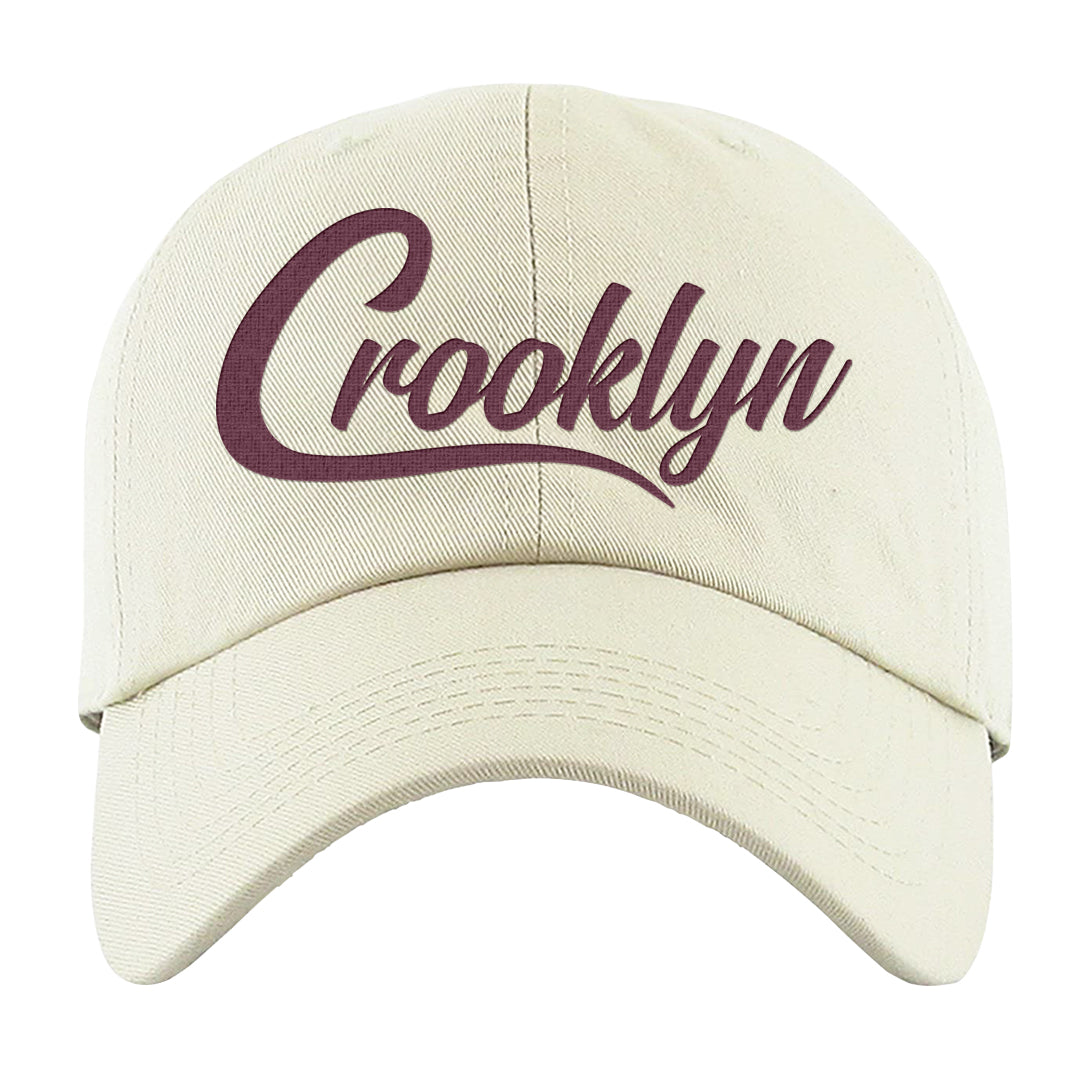 Sweet Beet High Dunks Dad Hat | Crooklyn, White