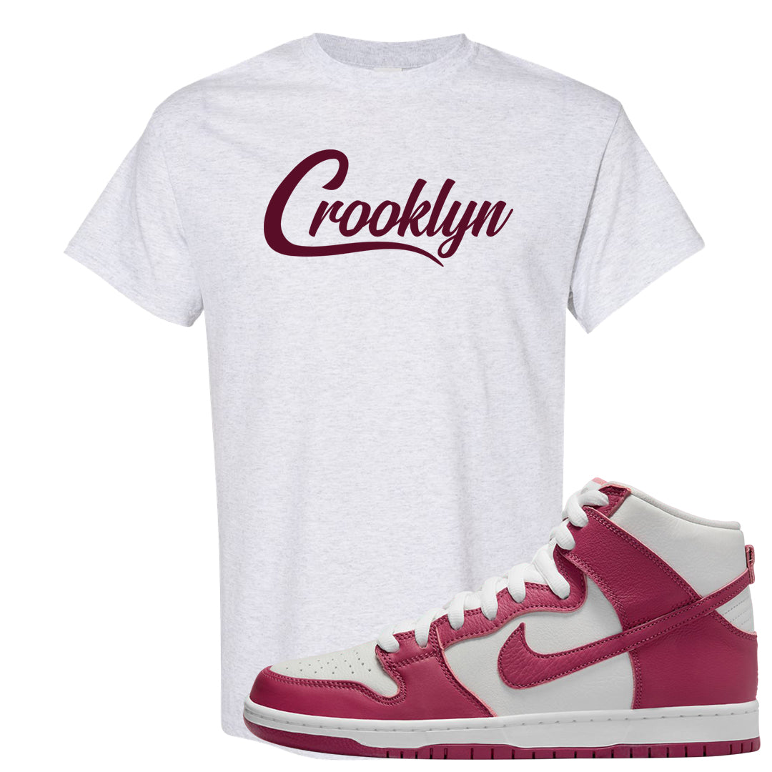 Sweet Beet High Dunks T Shirt | Crooklyn, Ash