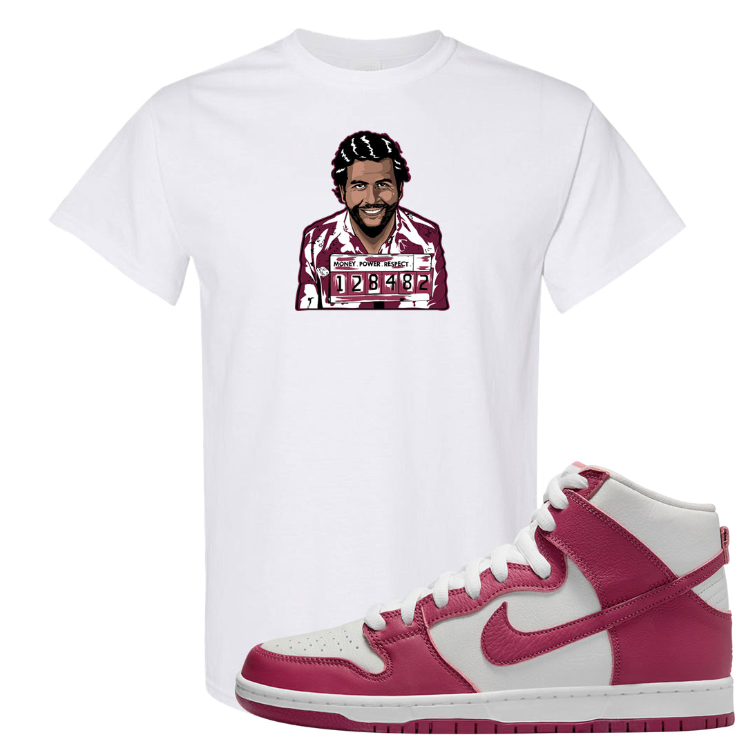 Sweet Beet High Dunks T Shirt | Escobar Illustration, White