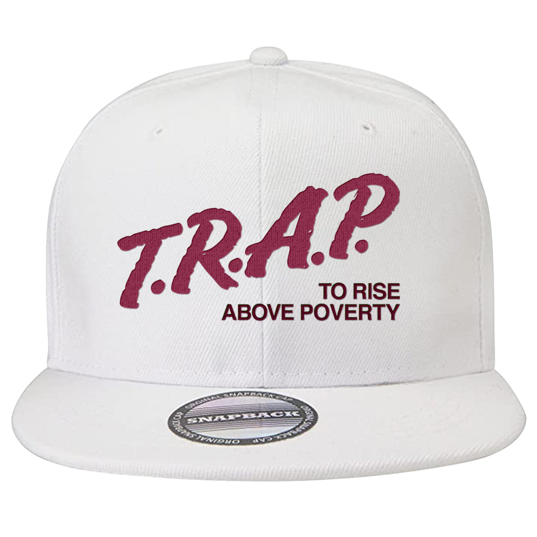 Sweet Beet High Dunks Snapback Hat | Trap To Rise Above Poverty, White
