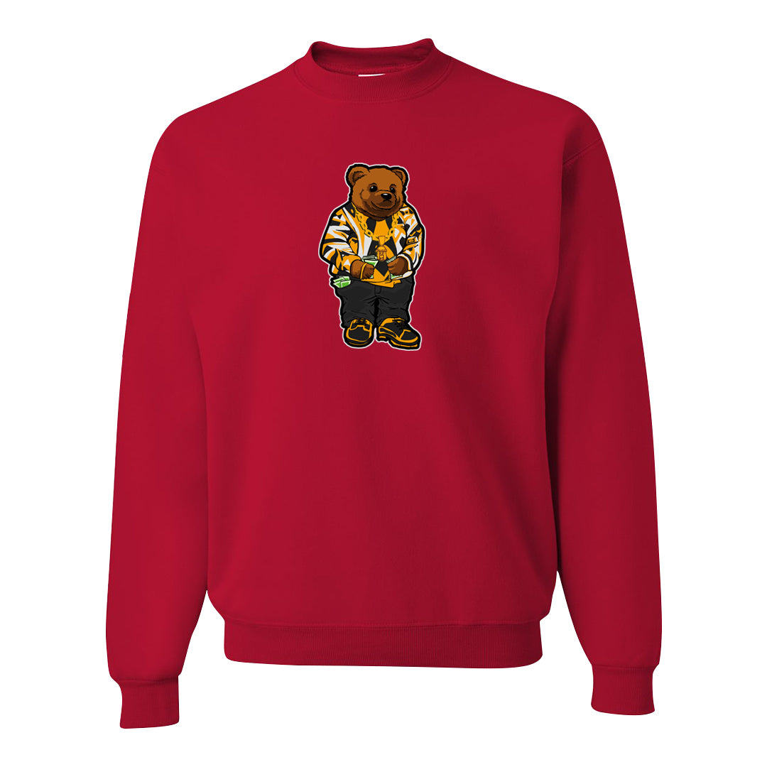 University Gold Black High Dunks Crewneck Sweatshirt | Sweater Bear, Red