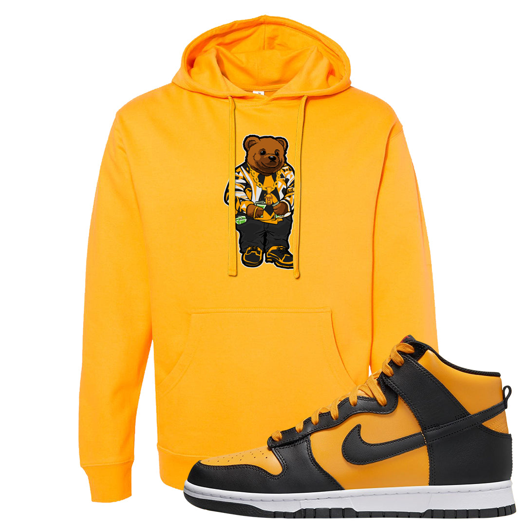 University Gold Black High Dunks Hoodie | Sweater Bear, Gold
