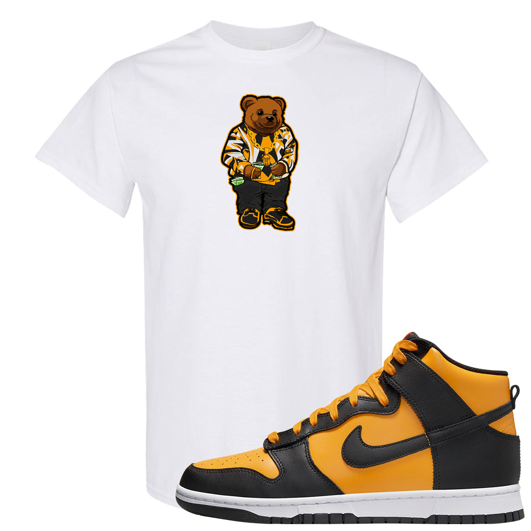 University Gold Black High Dunks T Shirt | Sweater Bear, White