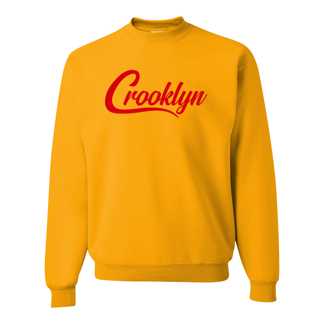 University Gold Black High Dunks Crewneck Sweatshirt | Crooklyn, Gold