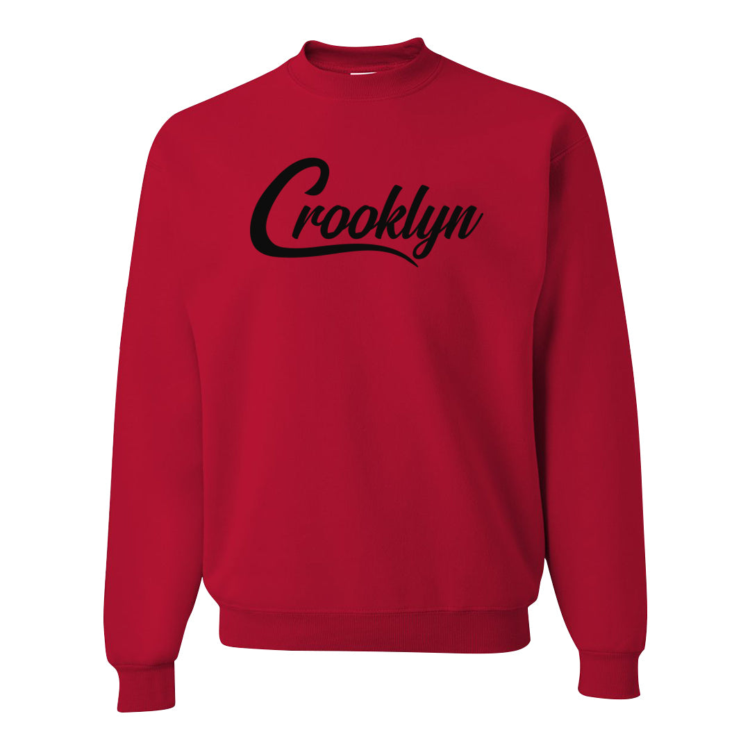 University Gold Black High Dunks Crewneck Sweatshirt | Crooklyn, Red