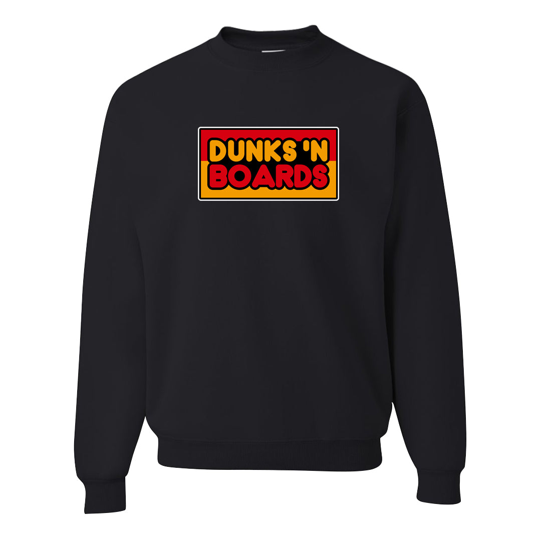 University Gold Black High Dunks Crewneck Sweatshirt | Dunks N Boards, Black