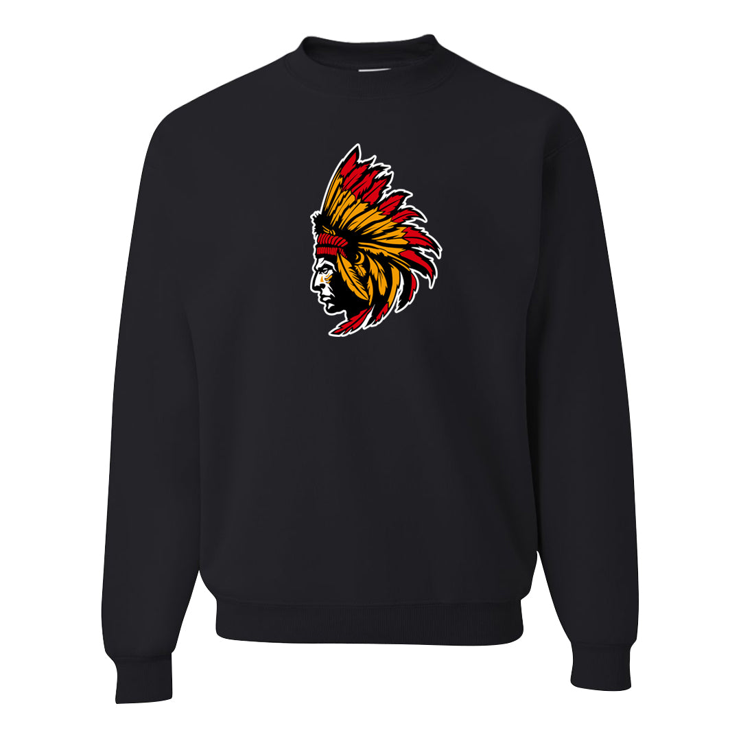 University Gold Black High Dunks Crewneck Sweatshirt | Indian Chief, Black