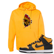 University Gold Black High Dunks Hoodie | Indian Chief, Gold