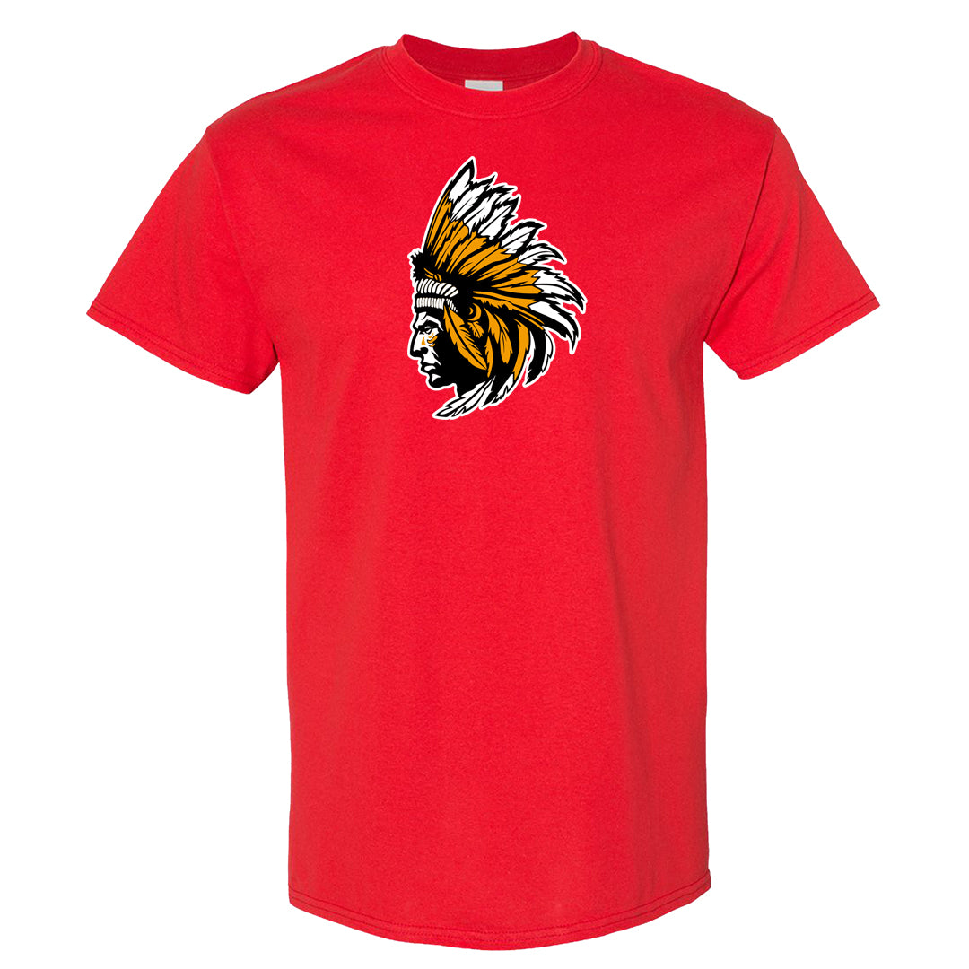 University Gold Black High Dunks T Shirt | Indian Chief, Red