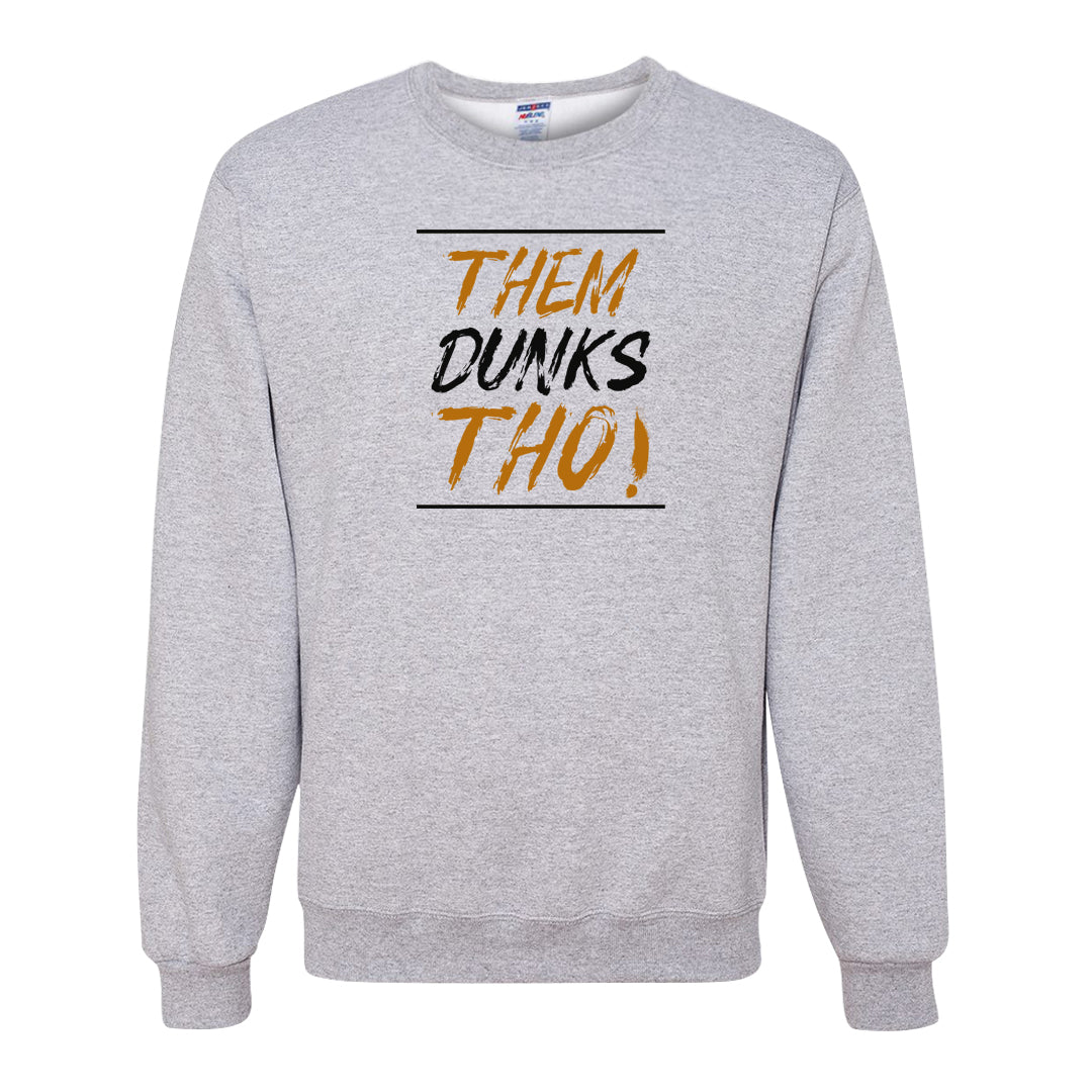 University Gold Black High Dunks Crewneck Sweatshirt | Them Dunks Tho, Ash
