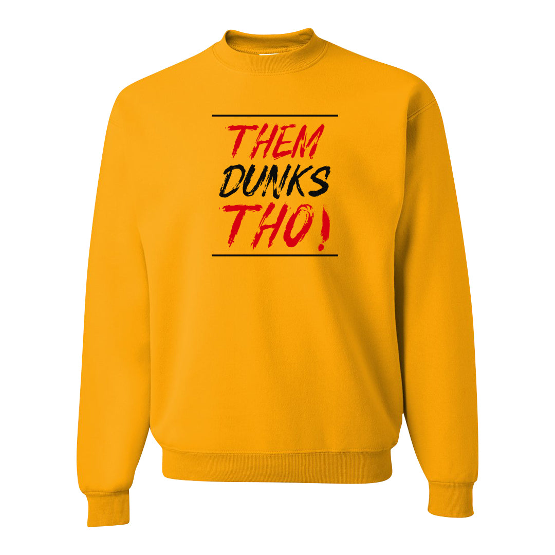 University Gold Black High Dunks Crewneck Sweatshirt | Them Dunks Tho, Gold