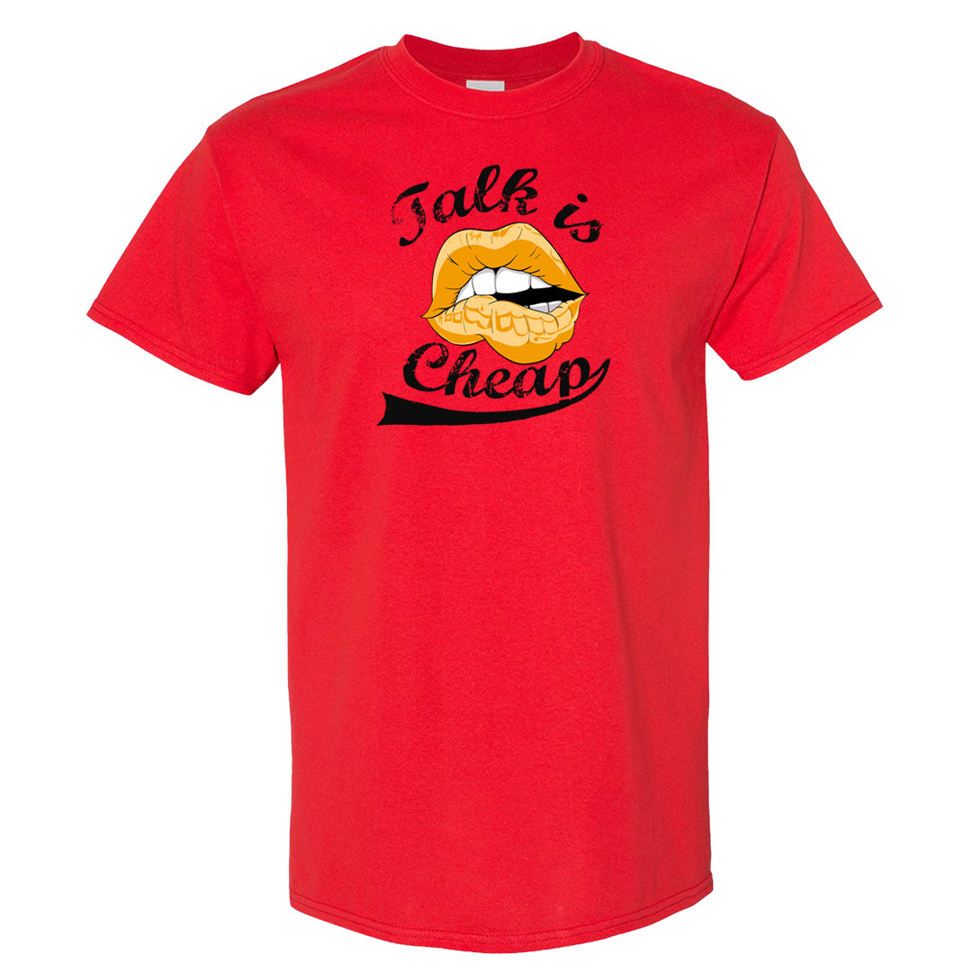 University Gold Black High Dunks T Shirt | Talk Lips, Red