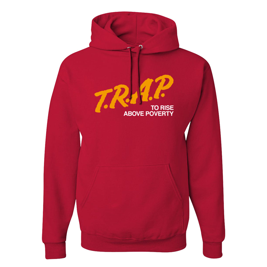 University Gold Black High Dunks Hoodie | Trap To Rise Above Poverty, Red