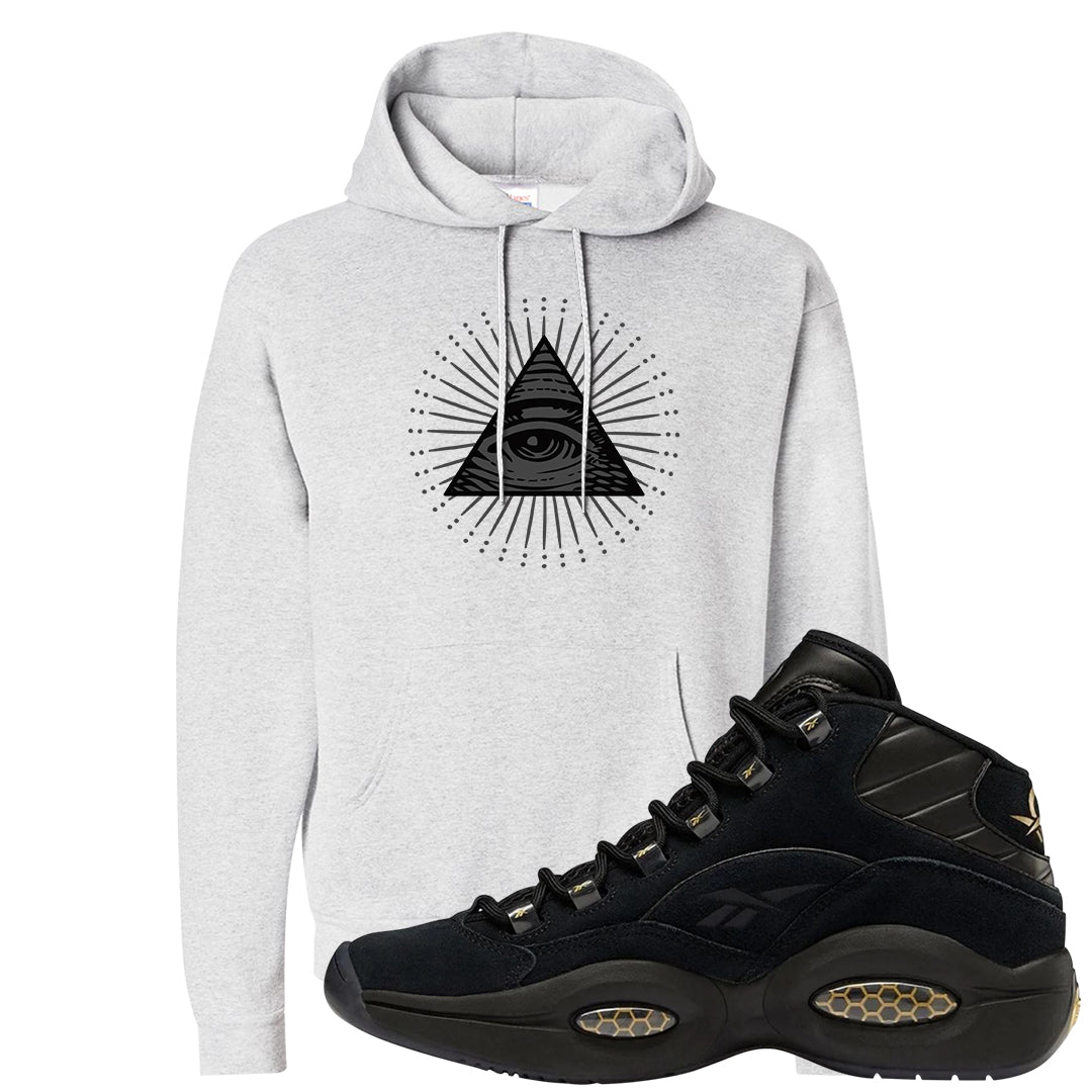 97 Lux Mid Questions Hoodie | All Seeing Eye, Ash