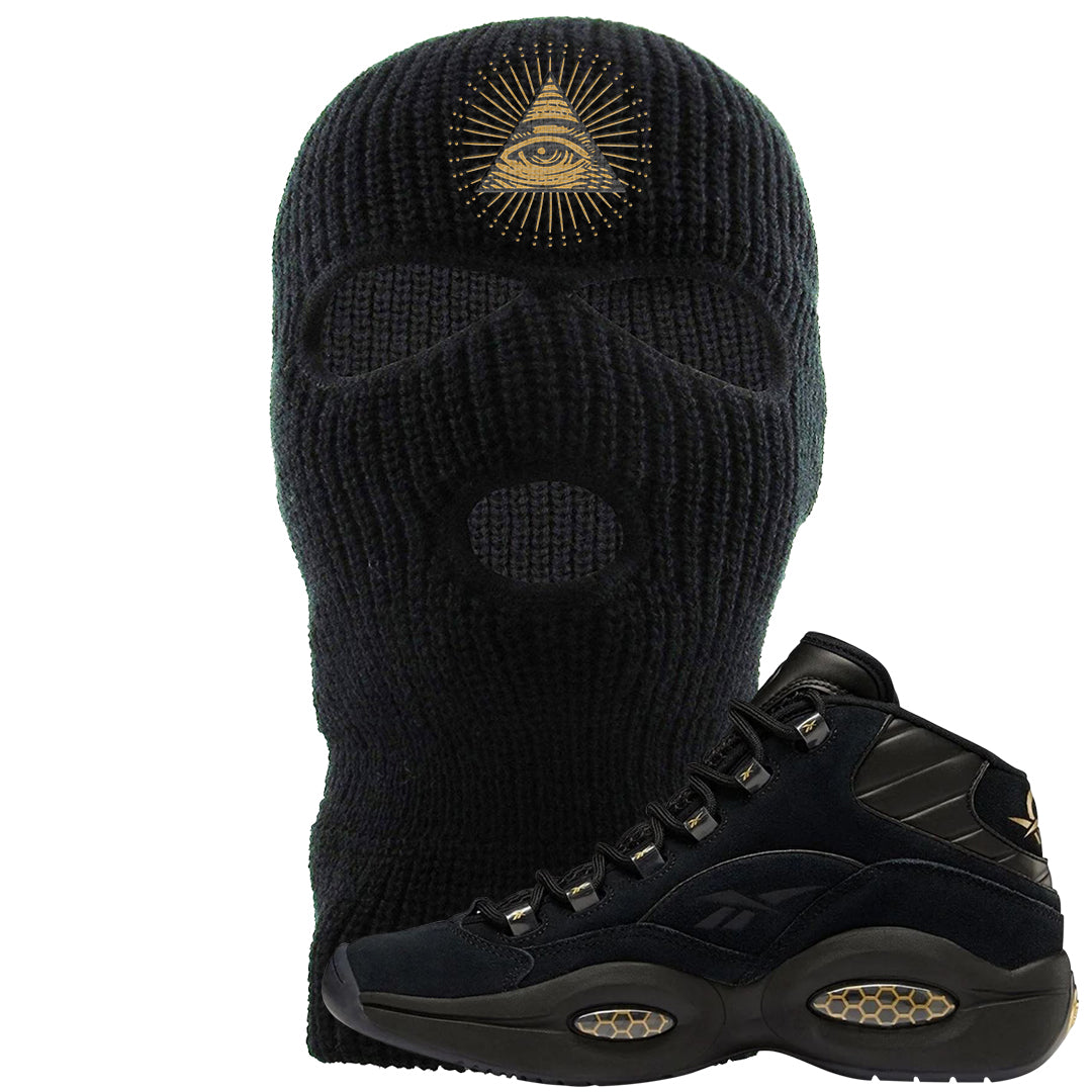 97 Lux Mid Questions Ski Mask | All Seeing Eye, Black