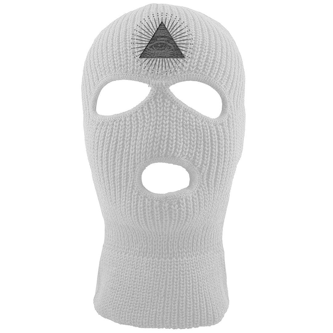 97 Lux Mid Questions Ski Mask | All Seeing Eye, White