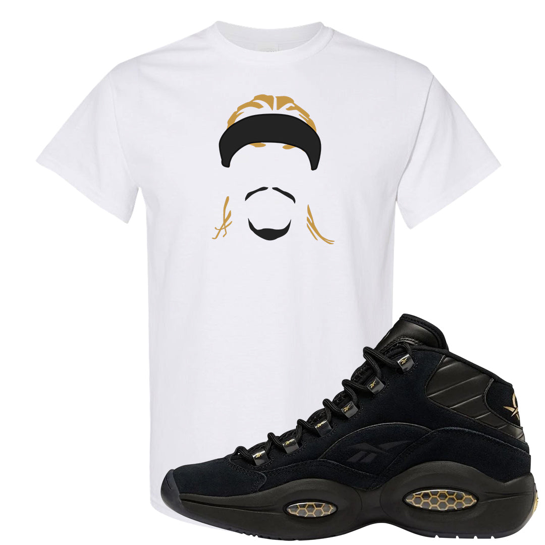 97 Lux Mid Questions T Shirt | Headband Corn Rows, White