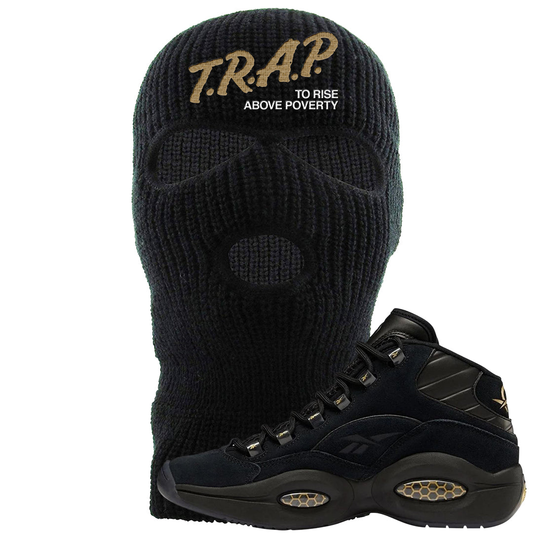 97 Lux Mid Questions Ski Mask | Trap To Rise Above Poverty, Black
