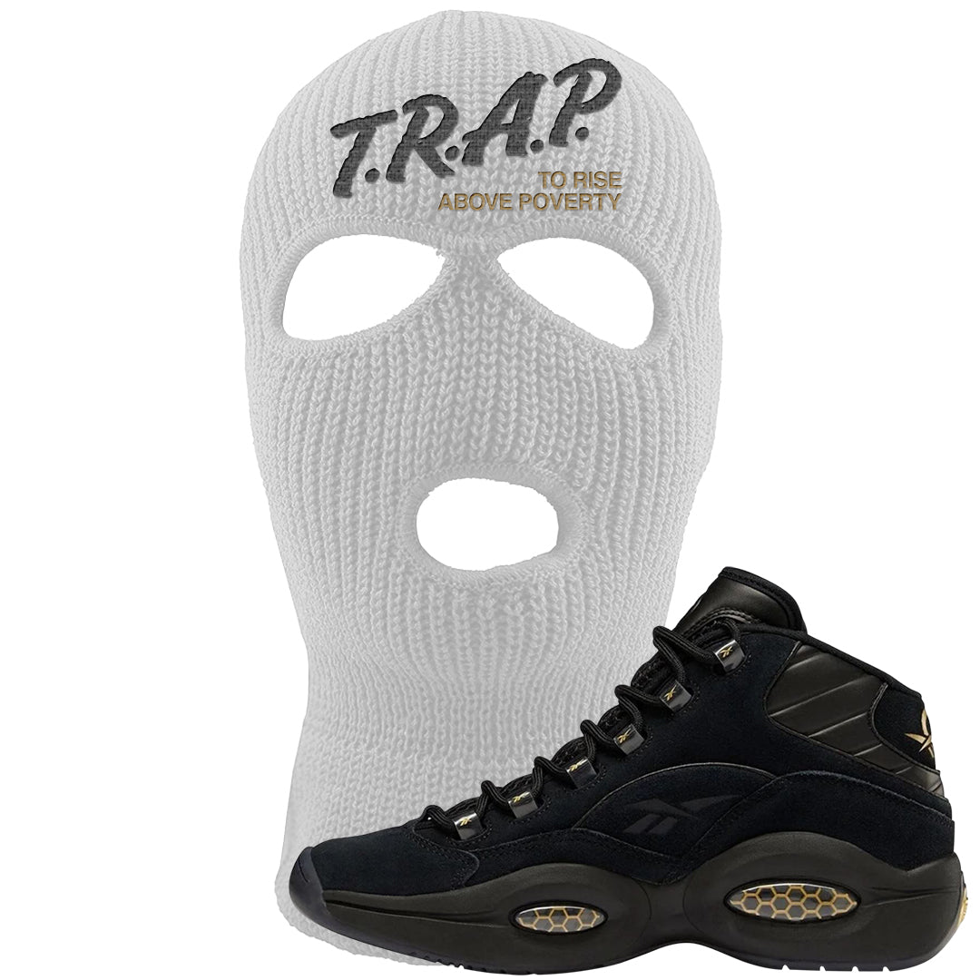 97 Lux Mid Questions Ski Mask | Trap To Rise Above Poverty, White