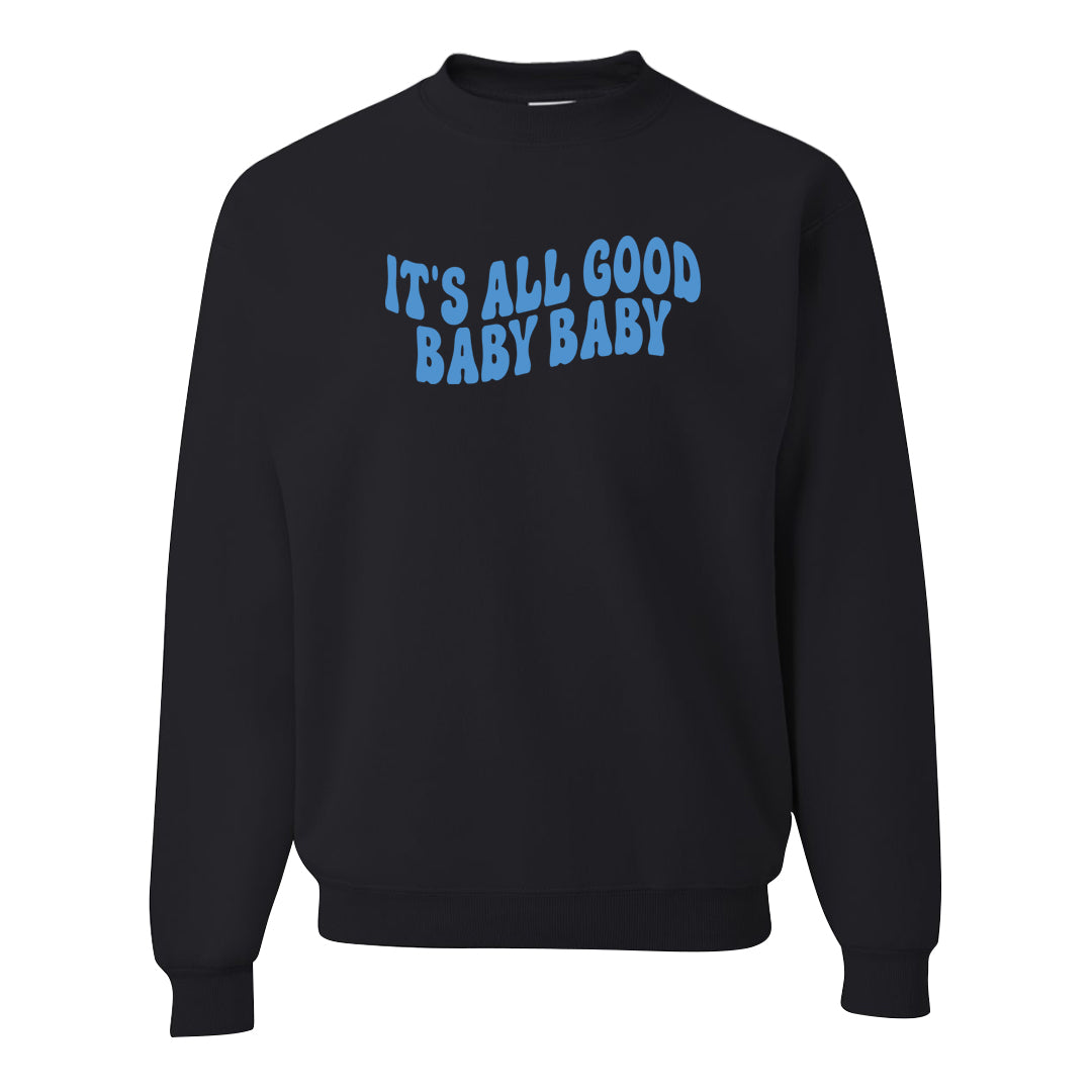 On To The Next Mid Questions Crewneck Sweatshirt | All Good Baby, Black