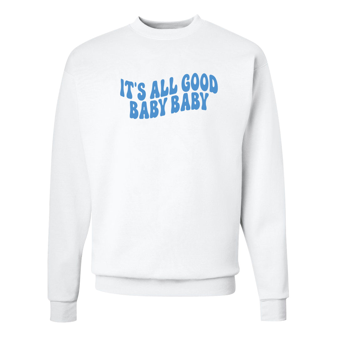 On To The Next Mid Questions Crewneck Sweatshirt | All Good Baby, White