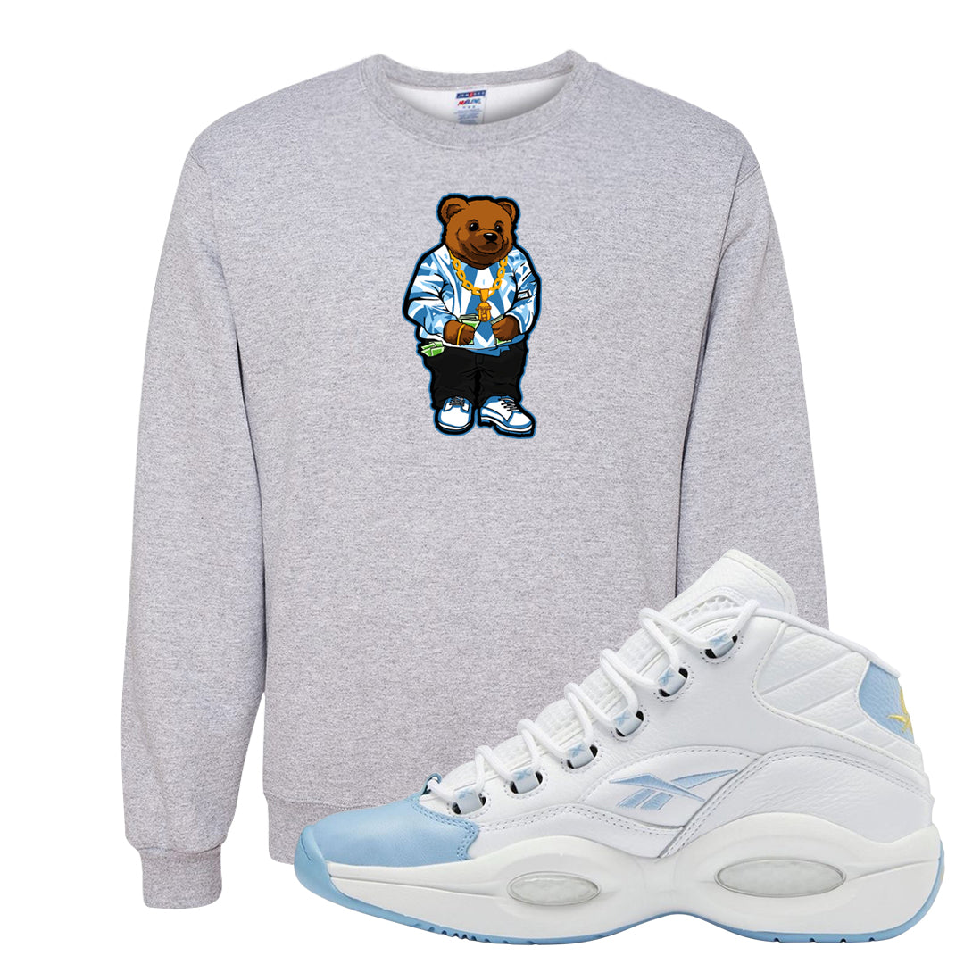 On To The Next Mid Questions Crewneck Sweatshirt | Sweater Bear, Ash