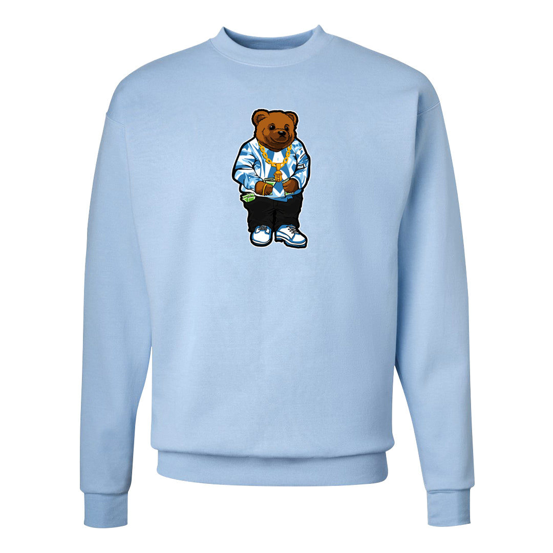 On To The Next Mid Questions Crewneck Sweatshirt | Sweater Bear, Light Blue